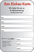 Rücken-Karte Rückseite