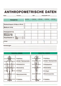 Anthropometrische Daten Vorderseite