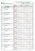Trainingsplan Rückseite