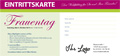 Eintrittskarte "Frauentag" Rückseite