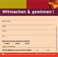 Gewinnspielkart Vorderseite