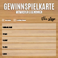 Gewinnspielkarte, Vorderseite