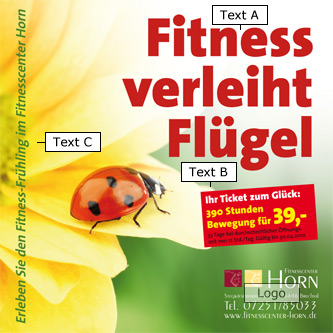 Mailing-Karte, Vorderseite