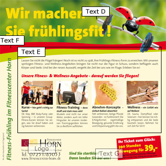 Mailing-Karte, RÃ¼ckseite