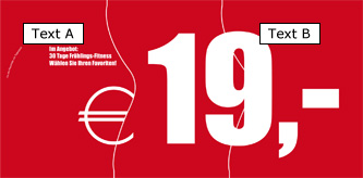 XXL Karte, Vorderseite