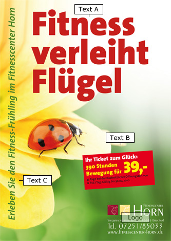 Flyer DIN A4, Vorderseite