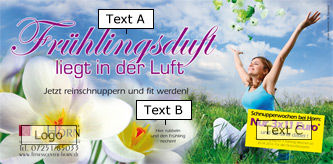 XXL-Karte, Vorderseite