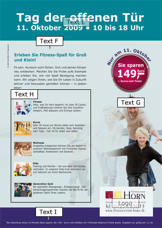 Tag der offenen TÃ¼r - Flyer, A5 RÃ¼ckseite